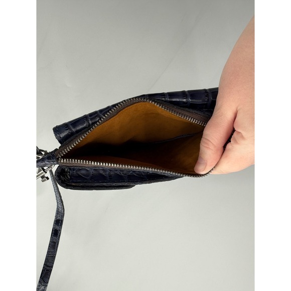 Patricia Nash Chiavella Crossbody Bag Navy Leather Phone Holder RFID Pocket